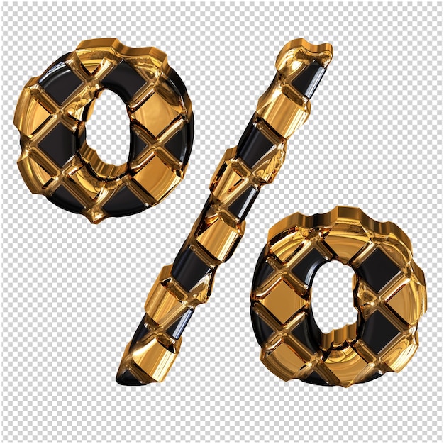 Gold symbol made of rhombuses