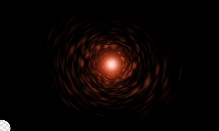 PSD golden glow light circle swirl vortex abstract circular effect illustration