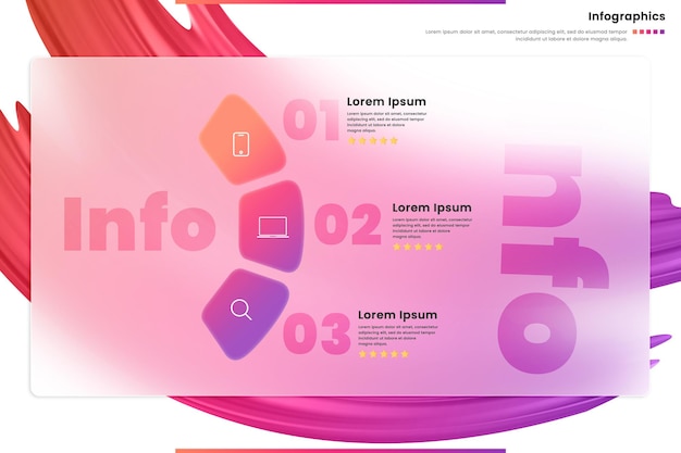 Gradient circular diagram infographics