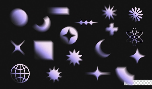 gradients abstract shape with blur and noise texture