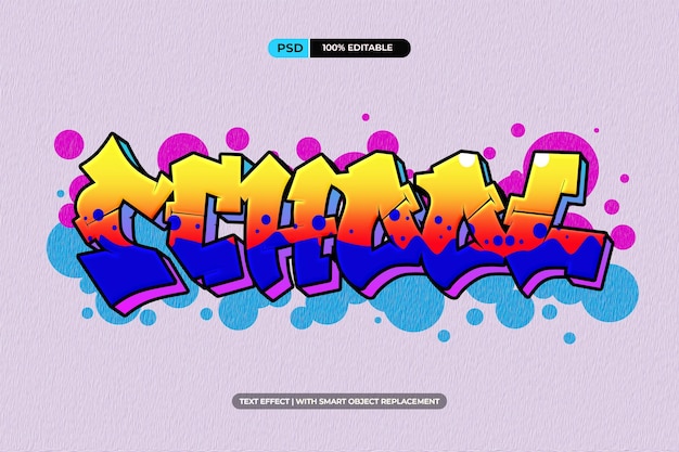 Graffiti Text Effect Editable