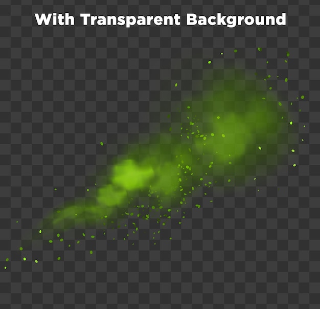 Green Smoke PNG PSD
