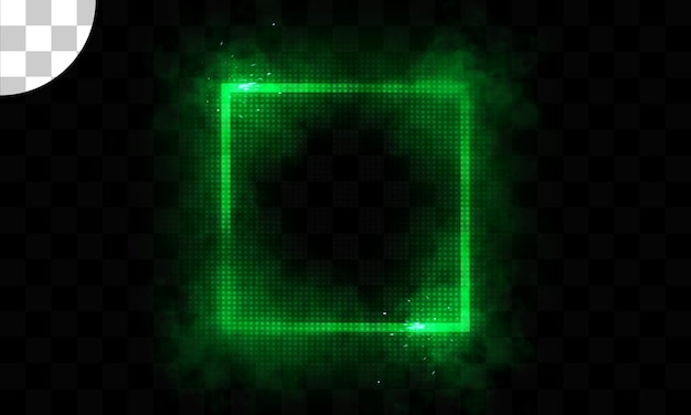 Green square light effect