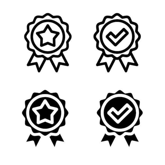 guarantee medal icon vector