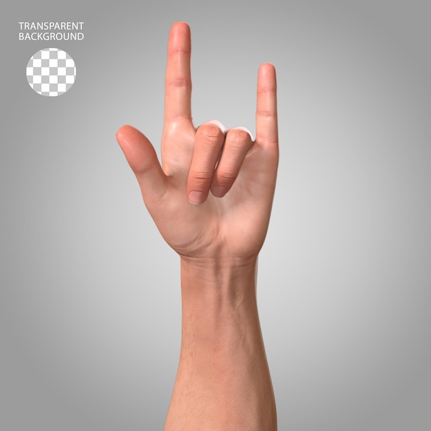 hand gesture isolated 3d rendered illustration