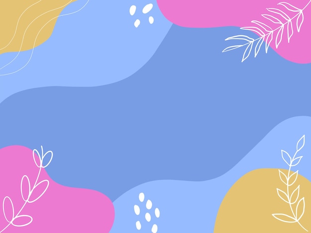 Handdrawn blue background with a serene artistic touch