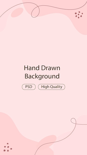 Handdrawn pink background with a whimsical touch