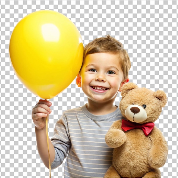 happy children day happy boy holding balloons isolated on a white background