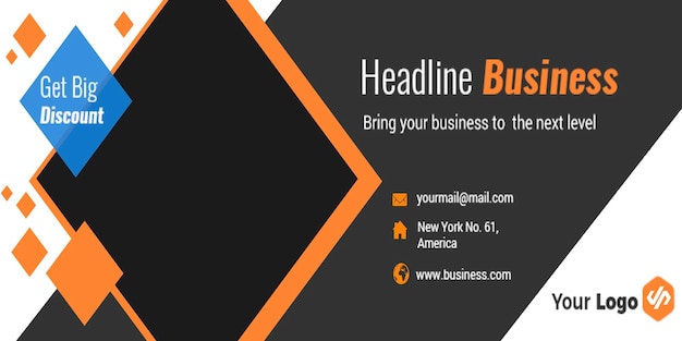 Headline Business Banner with Big Discount Offer