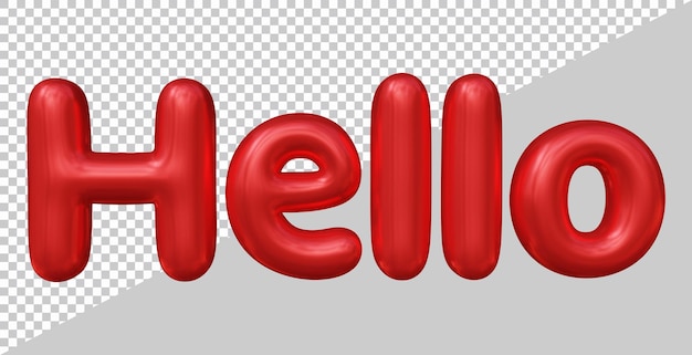 hello text design with 3d modern effect style