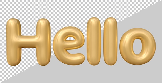 hello text design with 3d modern effect style