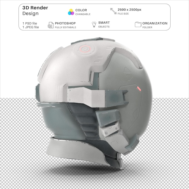 Helmet 3D Modeling PSD File