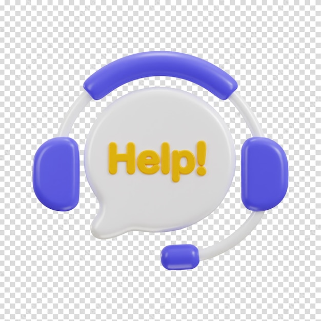 help line icon 3d rendering vector illustration