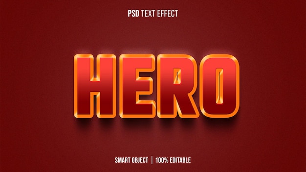 Hero 3D Text Effect Style