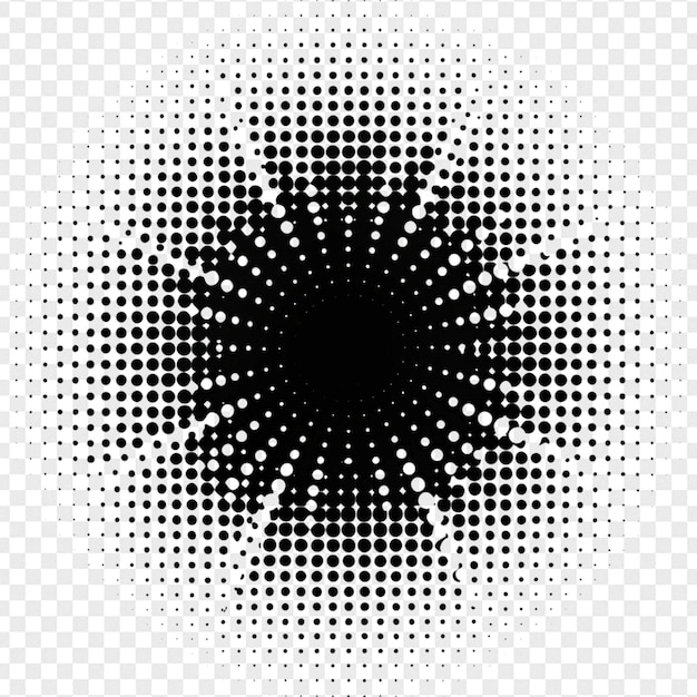 Hiệu ứng Halftone chi tiết được cô lập trên nền trong suốt cho hiệu ứng ảnh