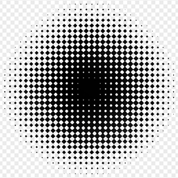 Hiệu ứng Halftone chi tiết được cô lập trên nền trong suốt cho hiệu ứng ảnh