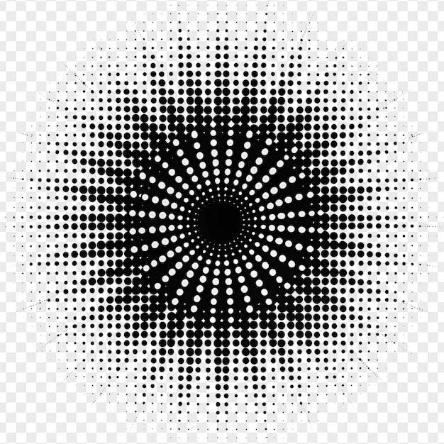 Hiệu ứng Halftone chi tiết được cô lập trên nền trong suốt cho hiệu ứng ảnh
