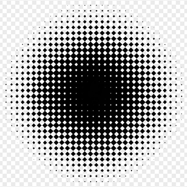 Hiệu ứng Halftone chi tiết được cô lập trên nền trong suốt cho hiệu ứng ảnh