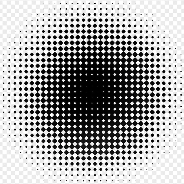 Hiệu ứng Halftone chi tiết được cô lập trên nền trong suốt cho hiệu ứng ảnh