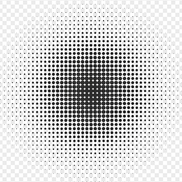 Hiệu ứng Halftone chi tiết được cô lập trên nền trong suốt cho hiệu ứng ảnh