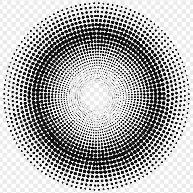 Hiệu ứng Halftone chi tiết được cô lập trên nền trong suốt cho hiệu ứng ảnh