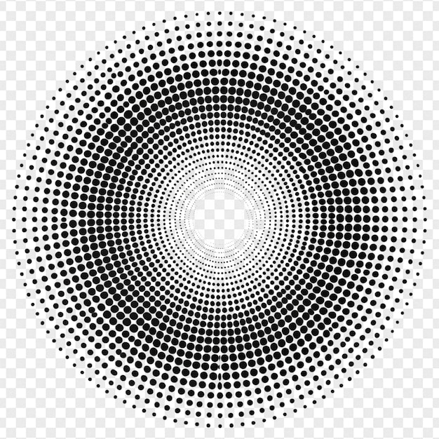 Hiệu ứng Halftone chi tiết được cô lập trên nền trong suốt cho hiệu ứng ảnh