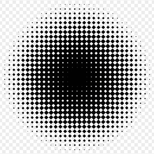 Hiệu ứng Halftone chi tiết được cô lập trên nền trong suốt cho hiệu ứng ảnh