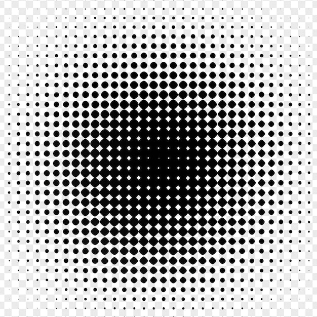 Hiệu ứng Halftone chi tiết được cô lập trên nền trong suốt cho hiệu ứng ảnh