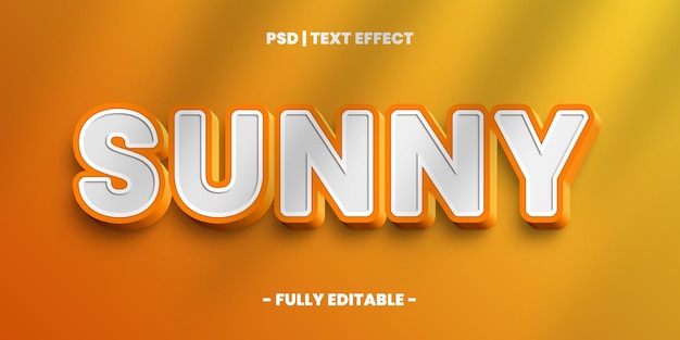 Hiệu ứng văn bản 3D Sunny