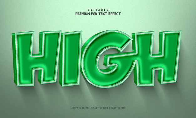High editable premium 3d psd text effect