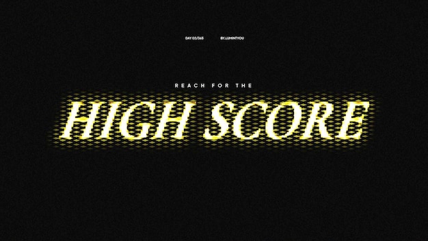 High Score Text Effect
