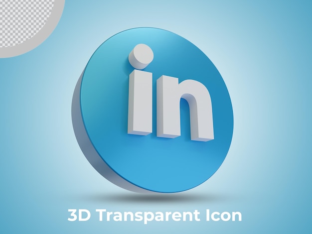 hight quality linkedin isolated 3d icon