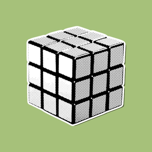 Hình dán cô lập theo phong cách halftone