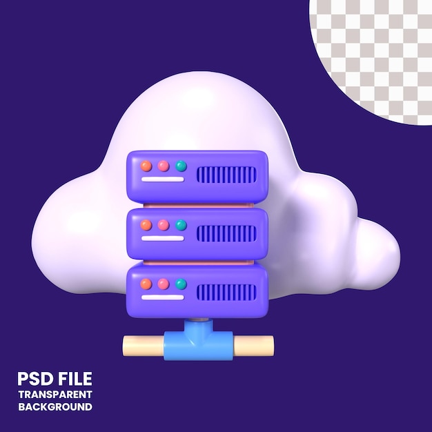 Hosting 3D Illustration Icon