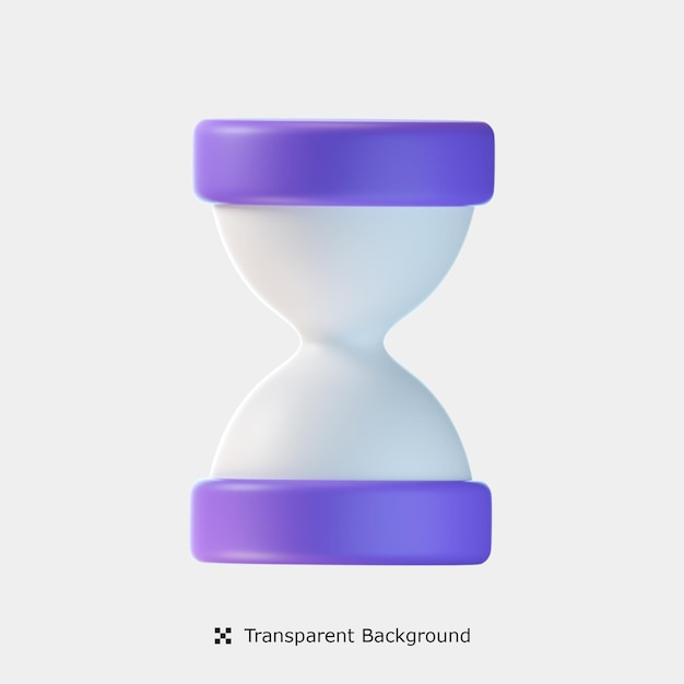 Hourglass 3d icon illustration