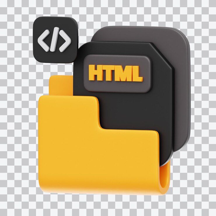PSD html file 3d illustration