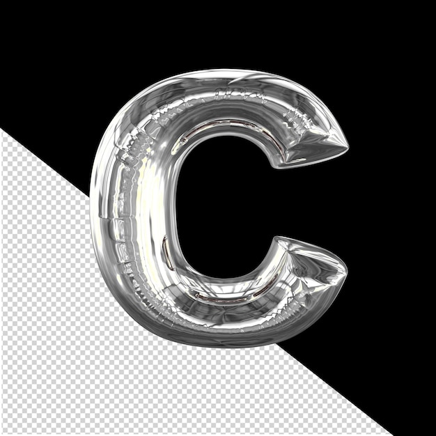 Inflatable symbol letter c