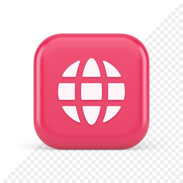 internet connection global web communication button planet globalization technology 3d icon