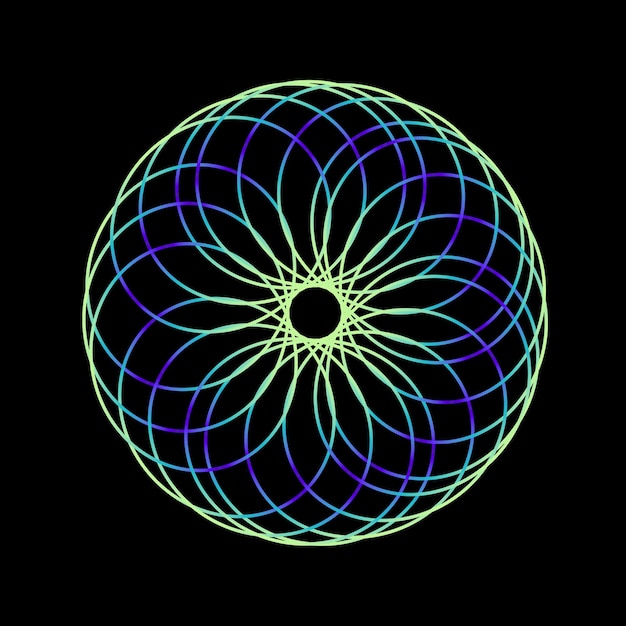 Intricate Mandala with Circular Geometric Pattern and Floral Elements