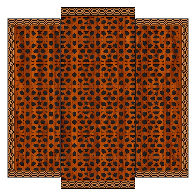 Intricate Wooden Triptych