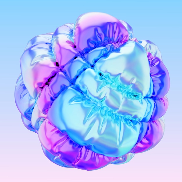 Iridescent Sphere Abstract Digital Art