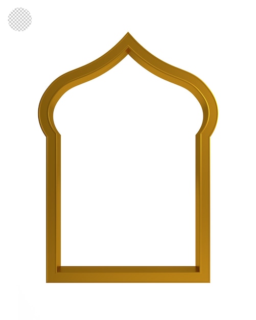 islamic frame with 3d gold border gold 3d arab windows frame silhouettes arabic traditional archit