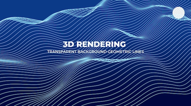 kết xuất 3D công nghệ trực quan hóa đường nét trừu tượng hình học