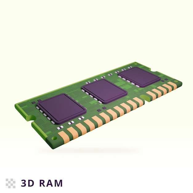Kết xuất 3D Hình minh họa RAM