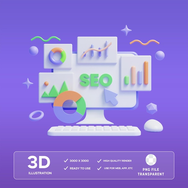 Kết xuất 3D phân tích SEO PSD