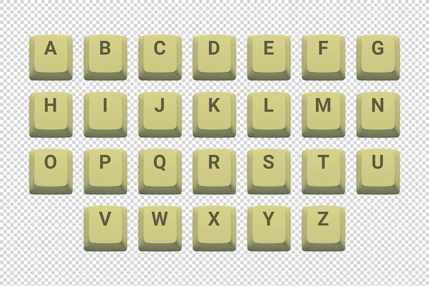 Keyboard Keycaps 09 Yellow