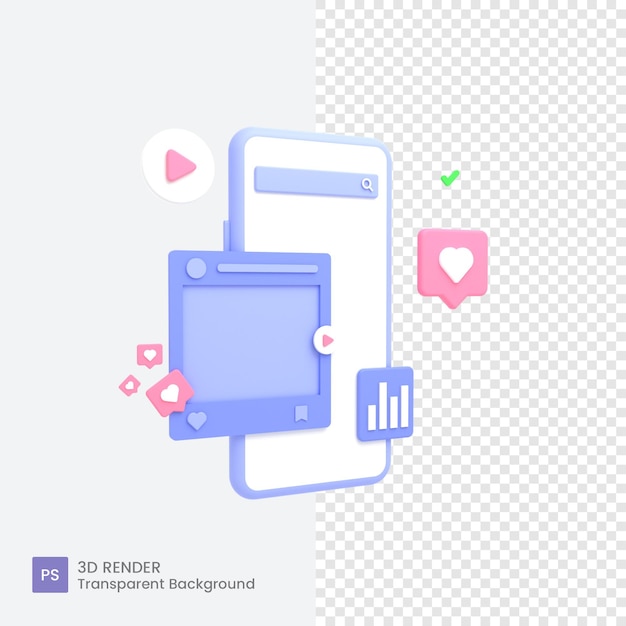 Khung ảnh Instagram mạng xã hội 3D trên điện thoại thông minh