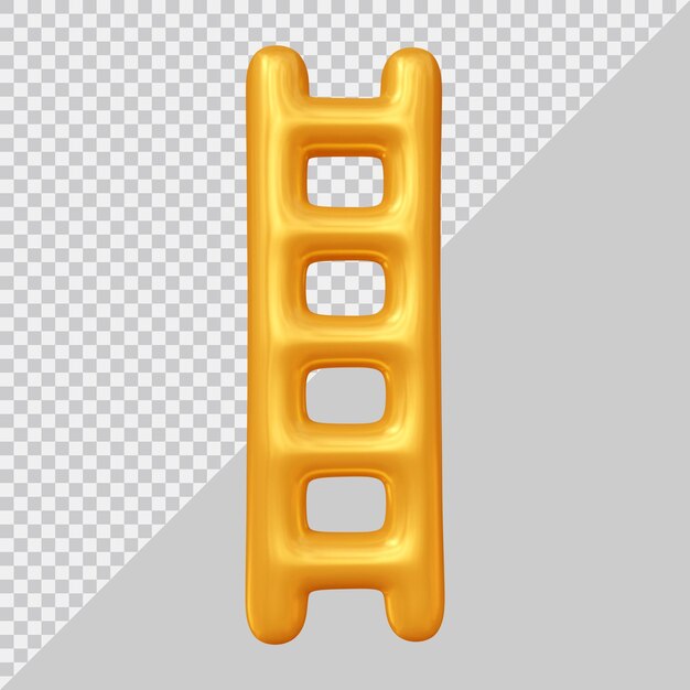 ladder design geometric shape in 3d render