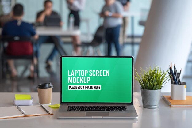 Laptop screen mockup premium psd