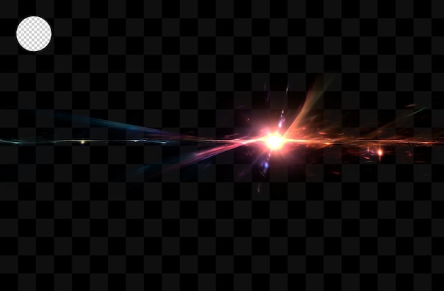 light effects on a transparent background